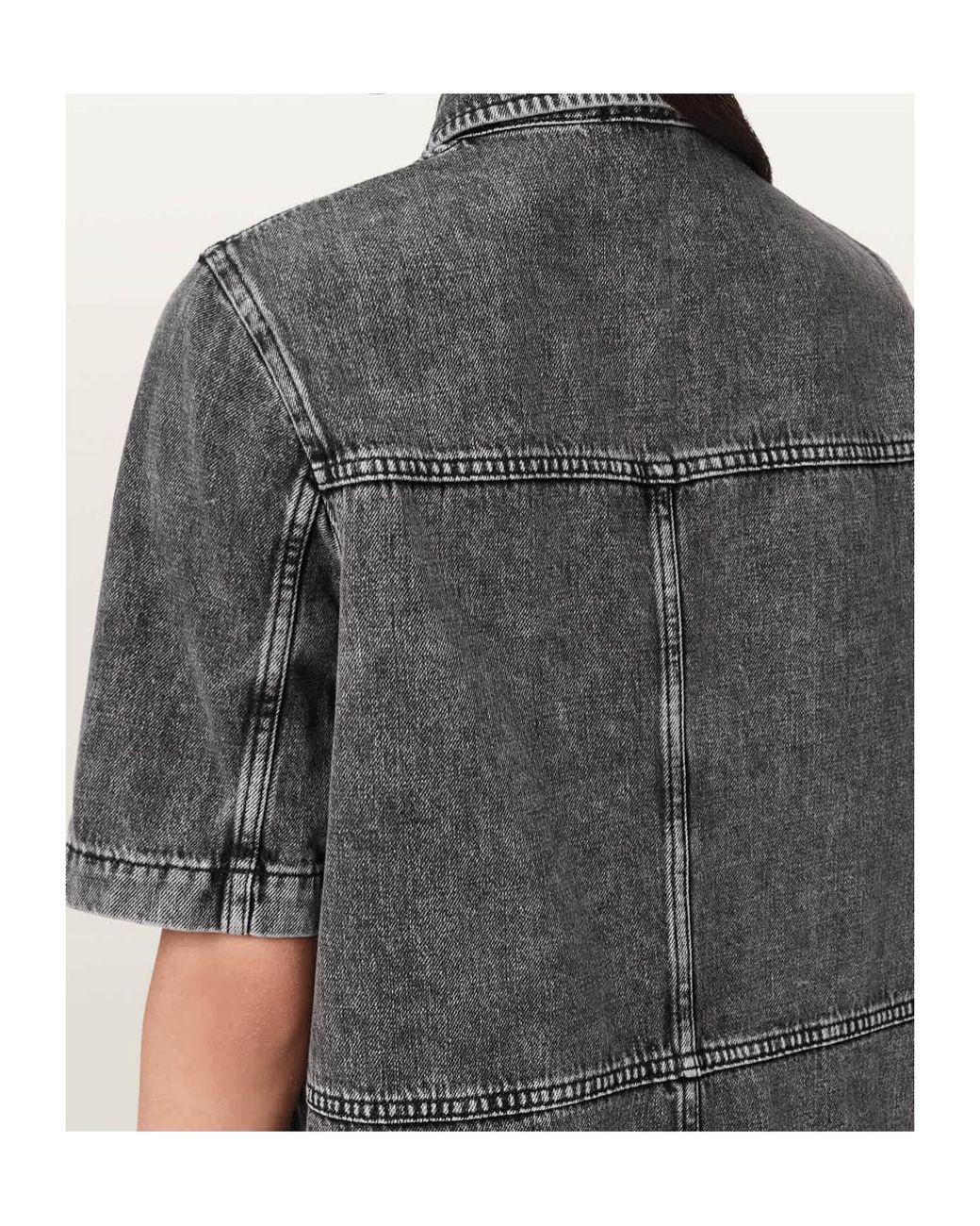 AllSaints Black Rock Denim Dress