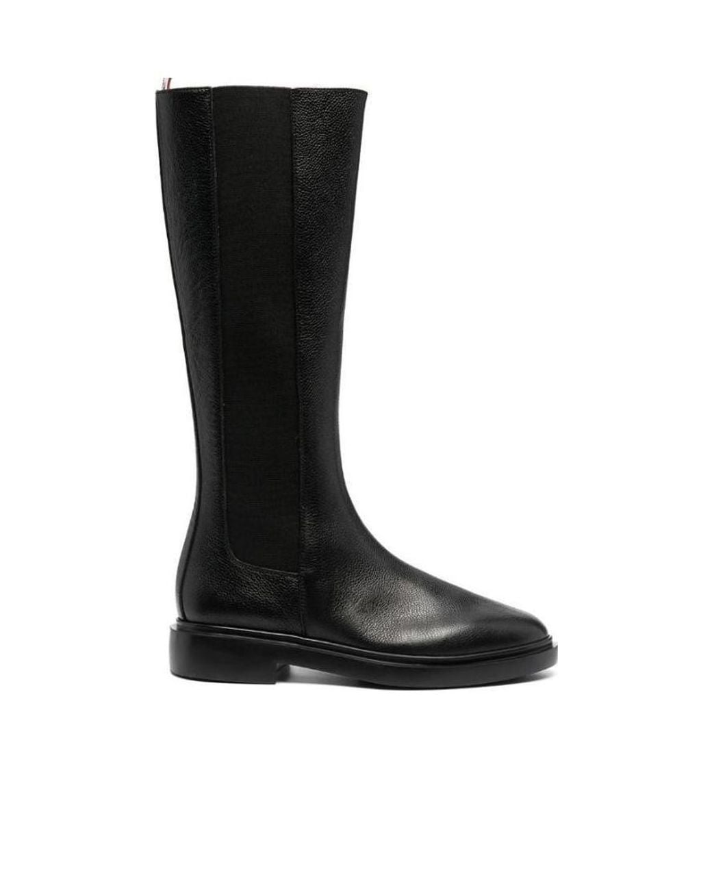 Thom Browne Black 4-Bar Knee Length Chelsea Boots