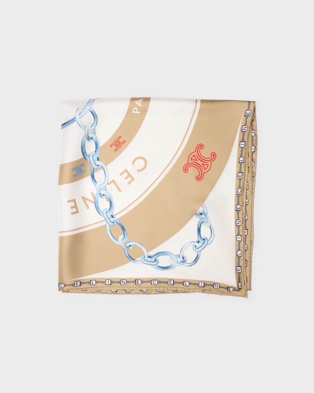 Céline White Bullseye Foulard, 90