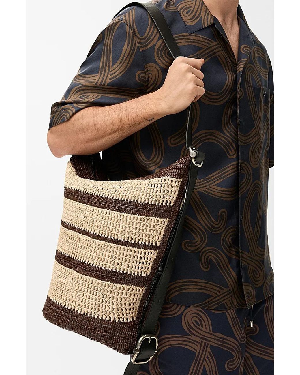 Loewe Brown Loop Bucket Bag for men