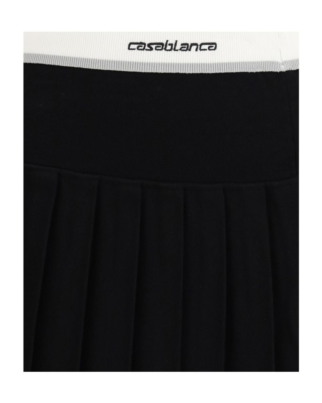 Casablanca Black Striped Pleated Skirt