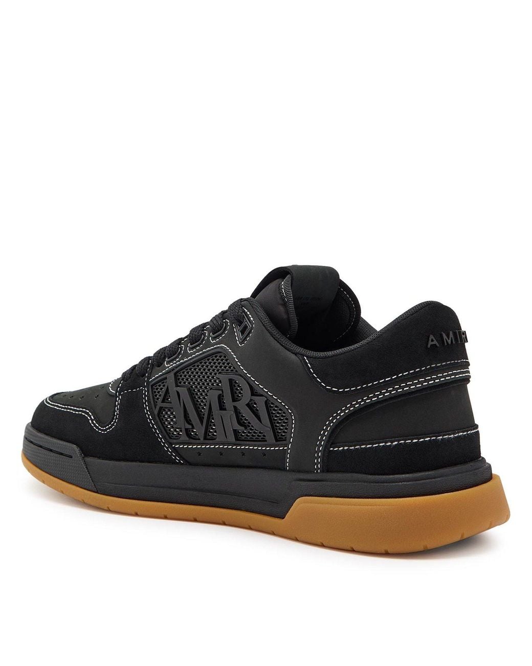 Amiri Black Patchwork Low-Top Casual Sneakers for men