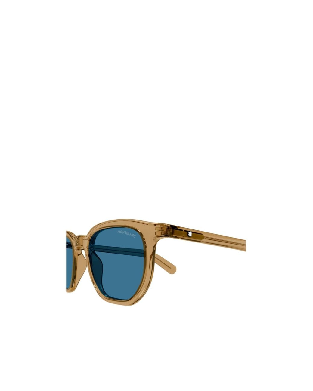 Montblanc Blue Eyewear Square Frame Sunglasses for men