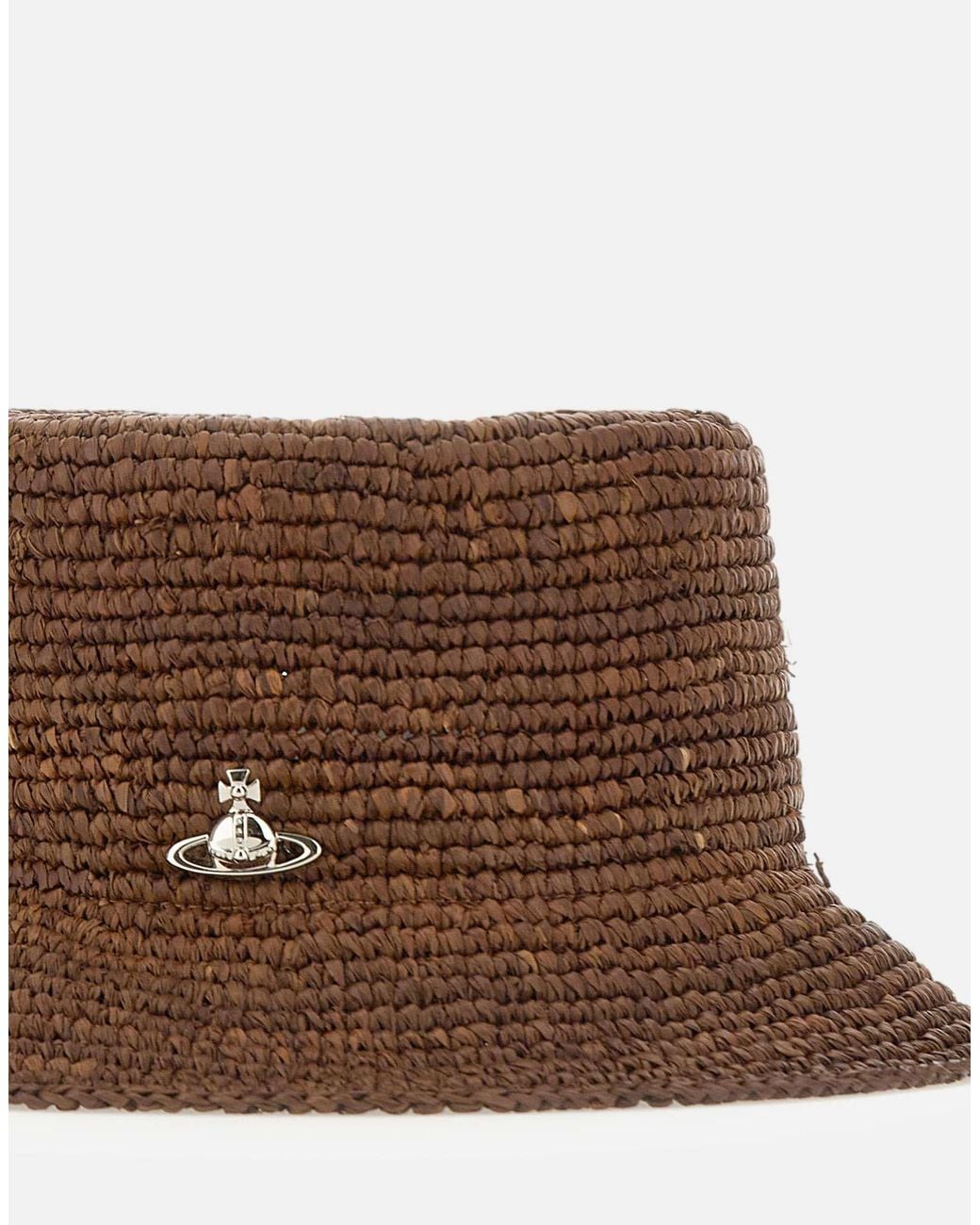 Vivienne Westwood Brown Raffia Bucket Hat