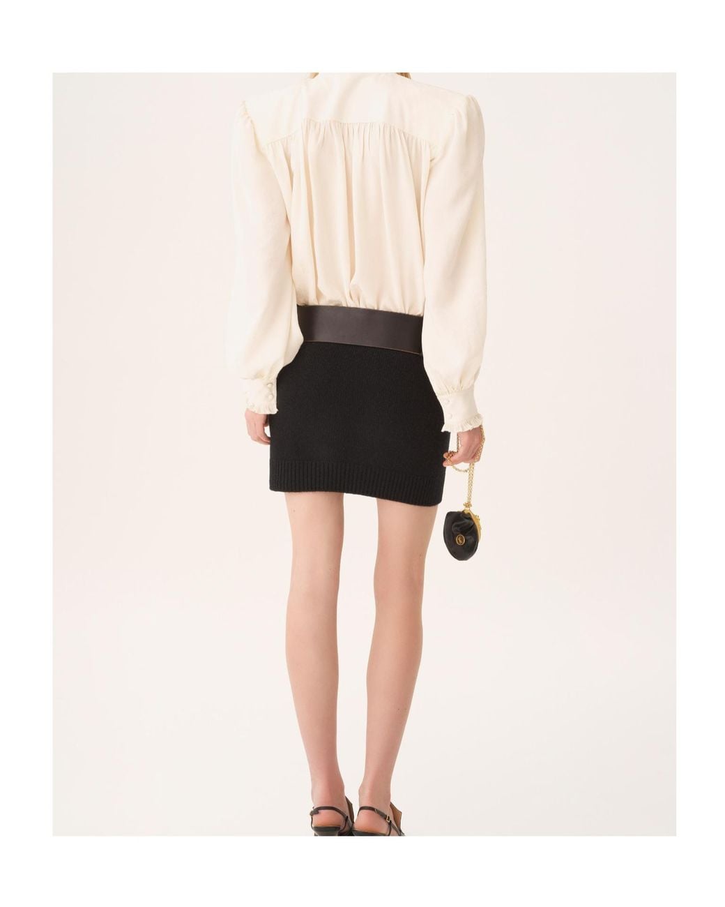 Chloé White Chloé Oversized Ruffled Blouse