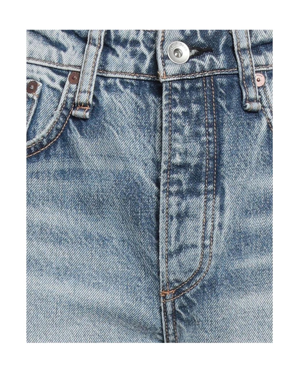 Rag & Bone Blue Plain Colour Baggy Jeans