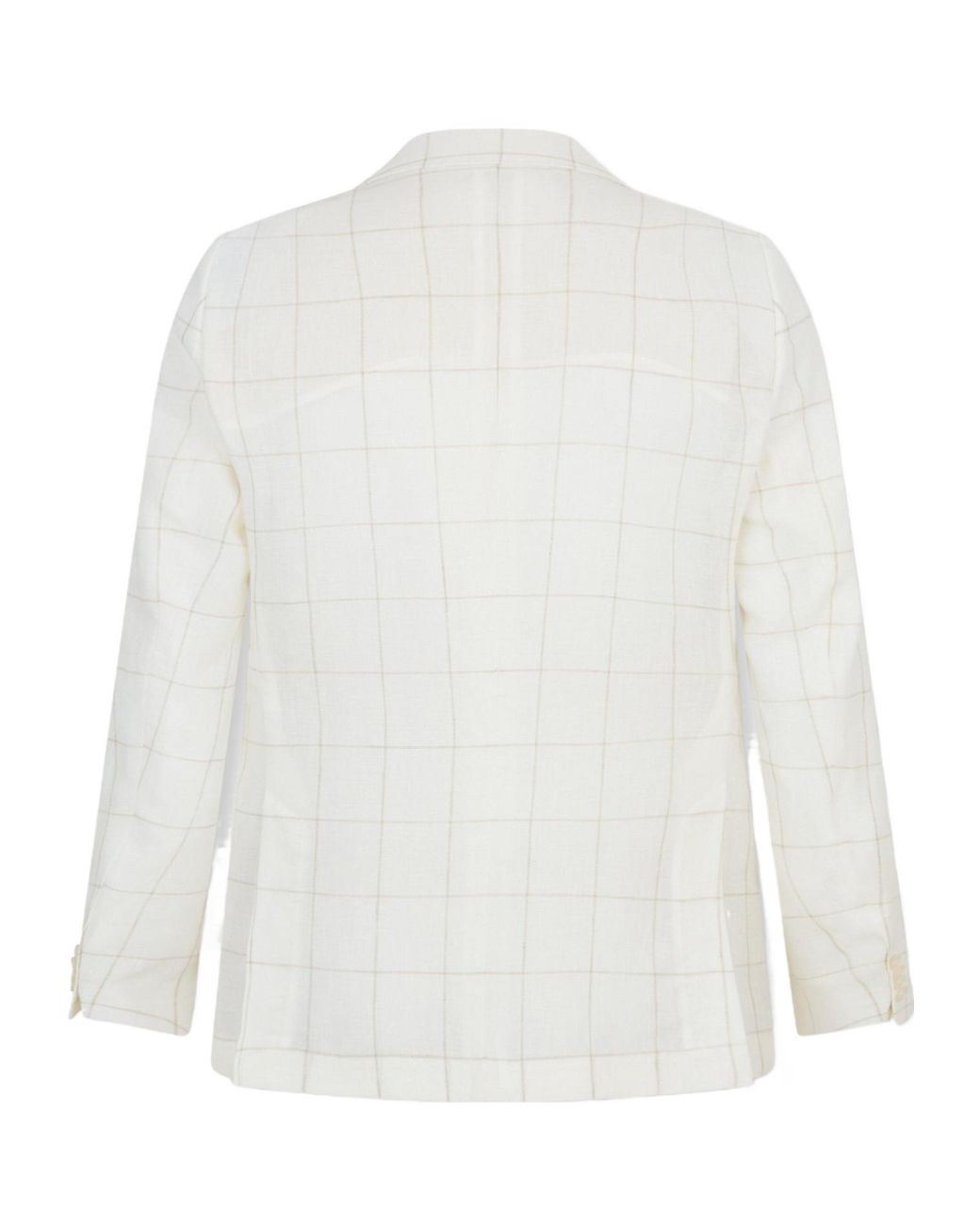 Boss White Check Single-Breasted Blazer for men