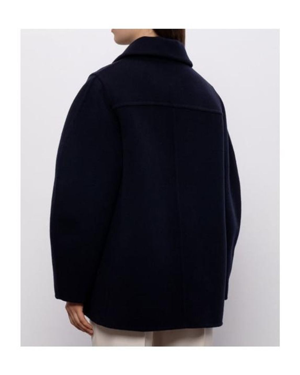 Brunello Cucinelli Blue Double-Breasted Coat