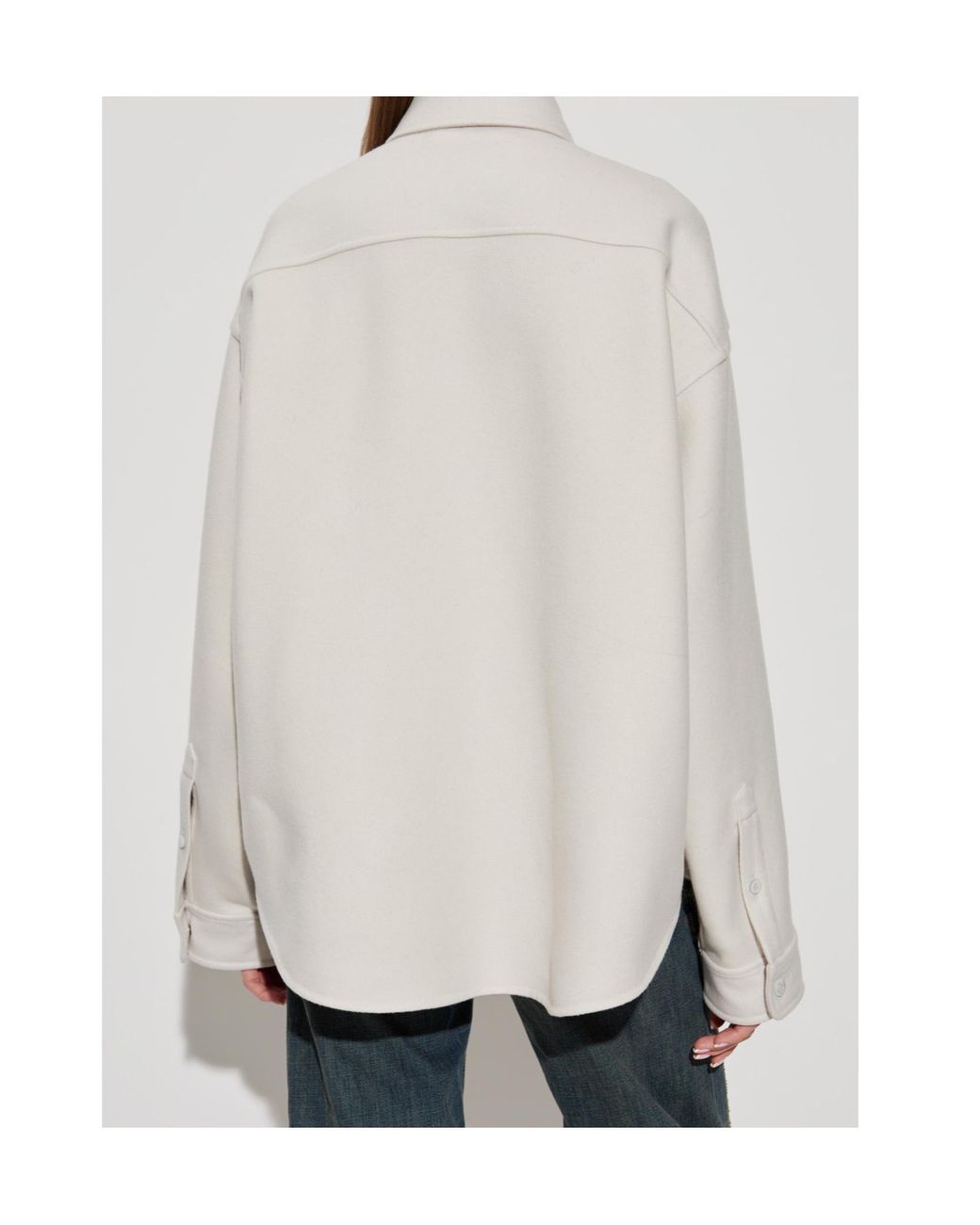 Balenciaga White Long-Sleeved Knit Shirt