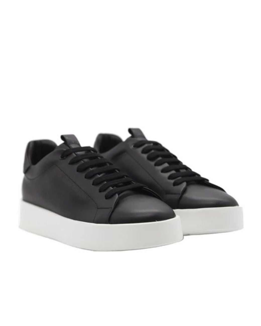 Giuliano Galiano Black Road Low-Top Leather Sneakers for men