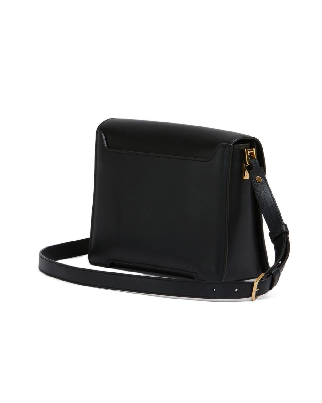 Marni Black Trunkaroo Foldover Top Medium Shoulder Bag