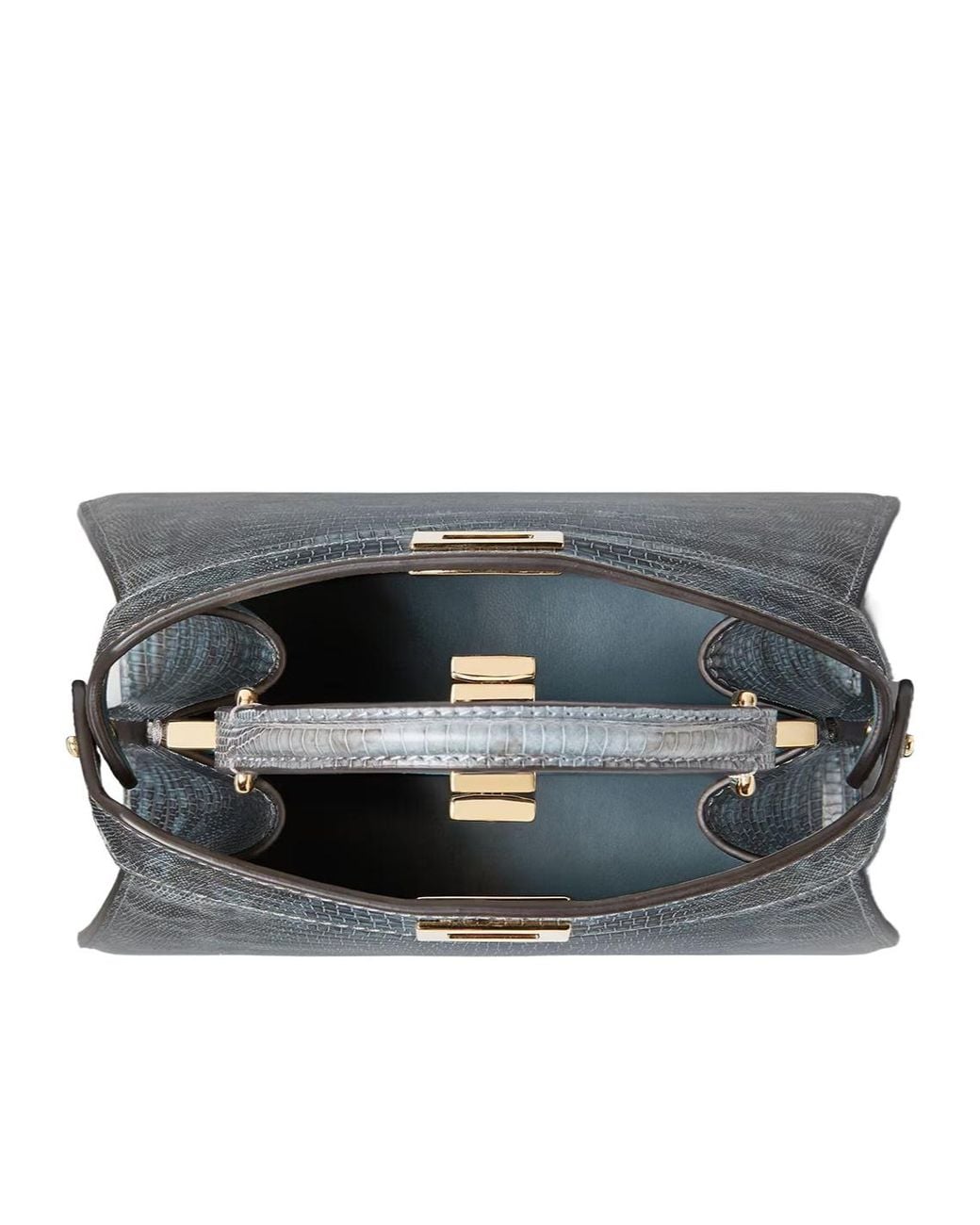 Fendi Blue Peekaboo Iseeu Petite Shoulder Bag