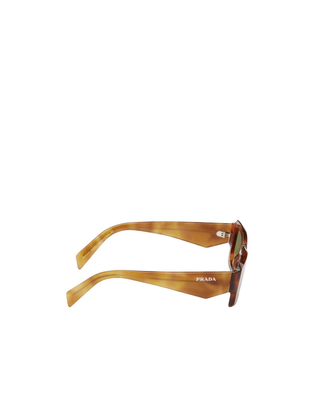 Prada Metallic Rectangular Full-Frame Sunglasses