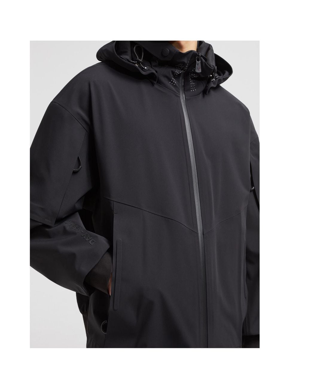Moncler Black Grenoble Zip-Up Hooded Jacket for men