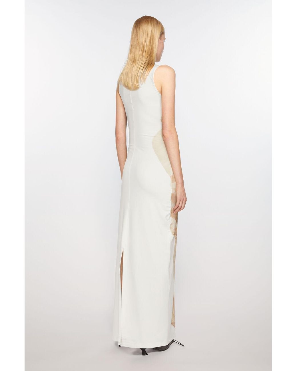 Acne White Mock-Neck Maxi Dress