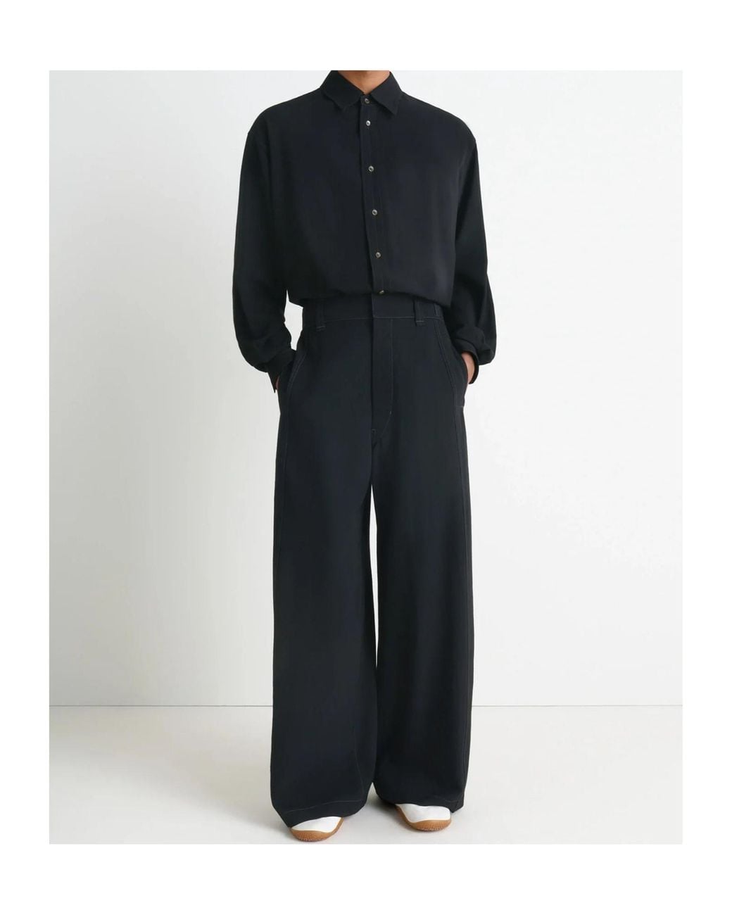 Lemaire Black Relaxed Shirt for men