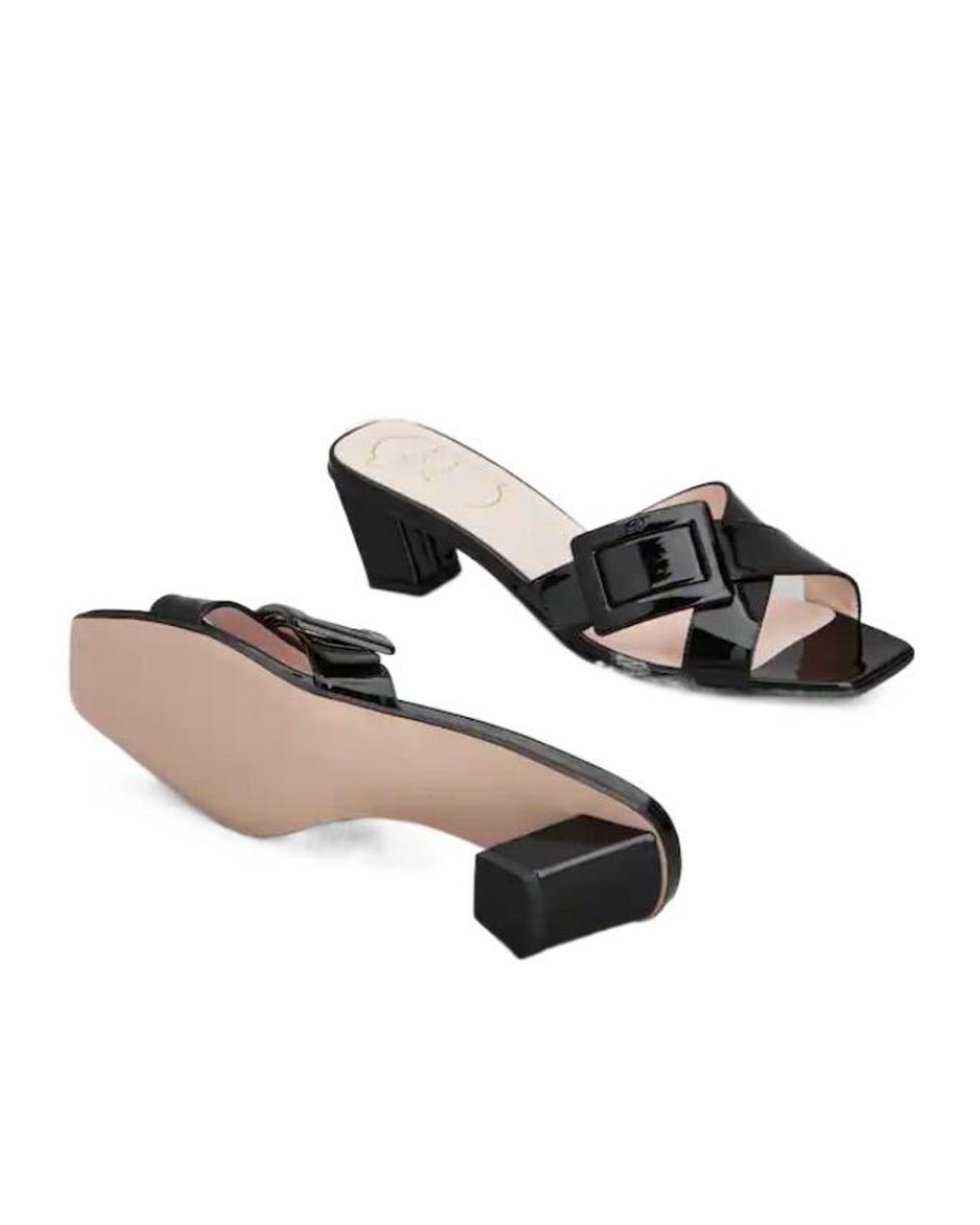 Roger Vivier Black Belle Vivier Mules