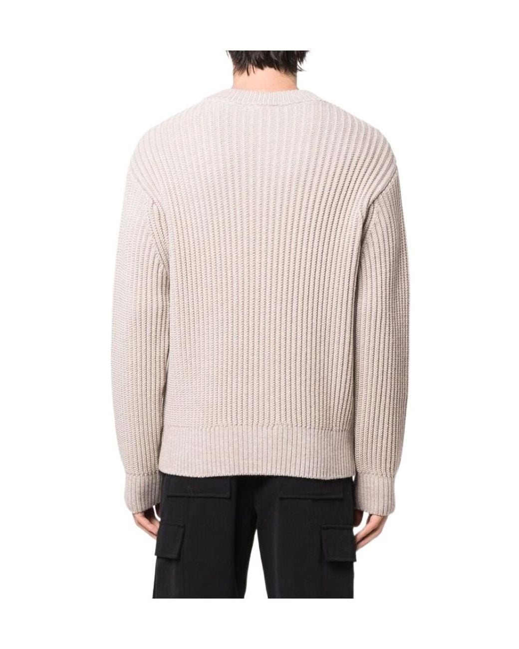 AMI Multicolor Ribbed-Knit Crew-Neck Jumper for men