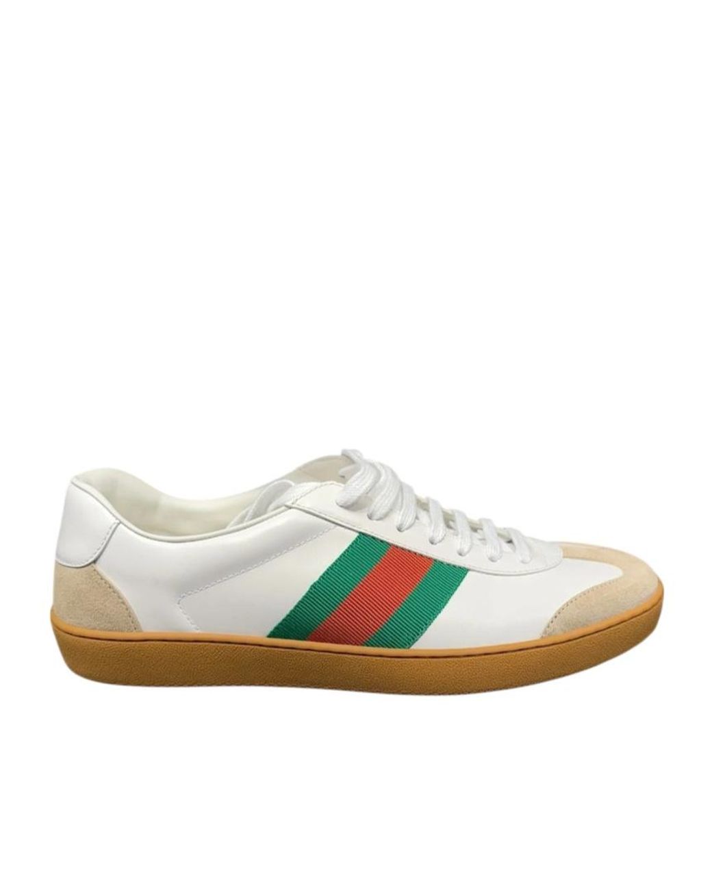Gucci Green Web Stripe Low-Top Sneakers for men