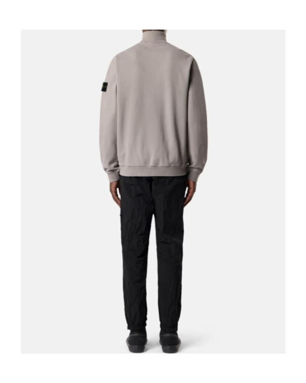 Stone Island Gray Regular-Fit Track Jacket With Ribbed Inserts for men