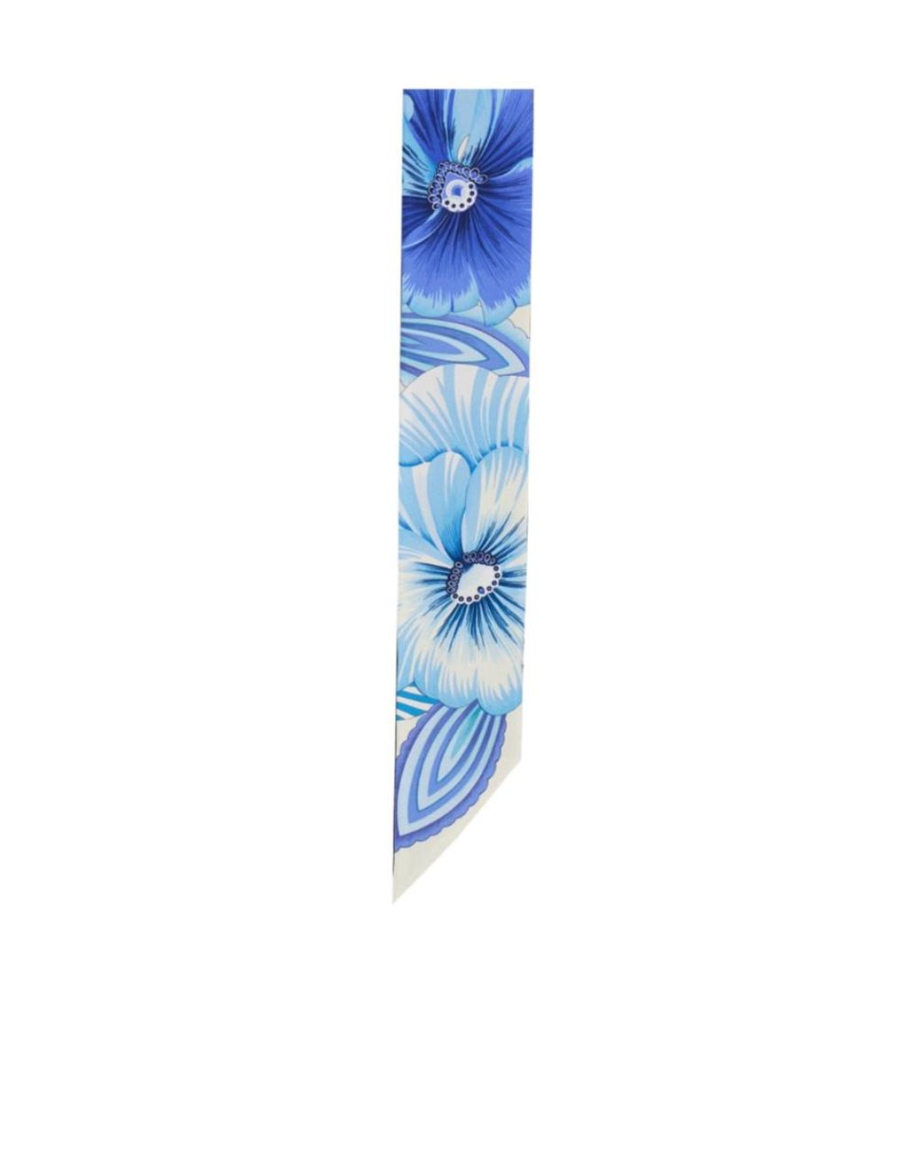 Ferragamo Blue Brezza Print Silk Bandeau