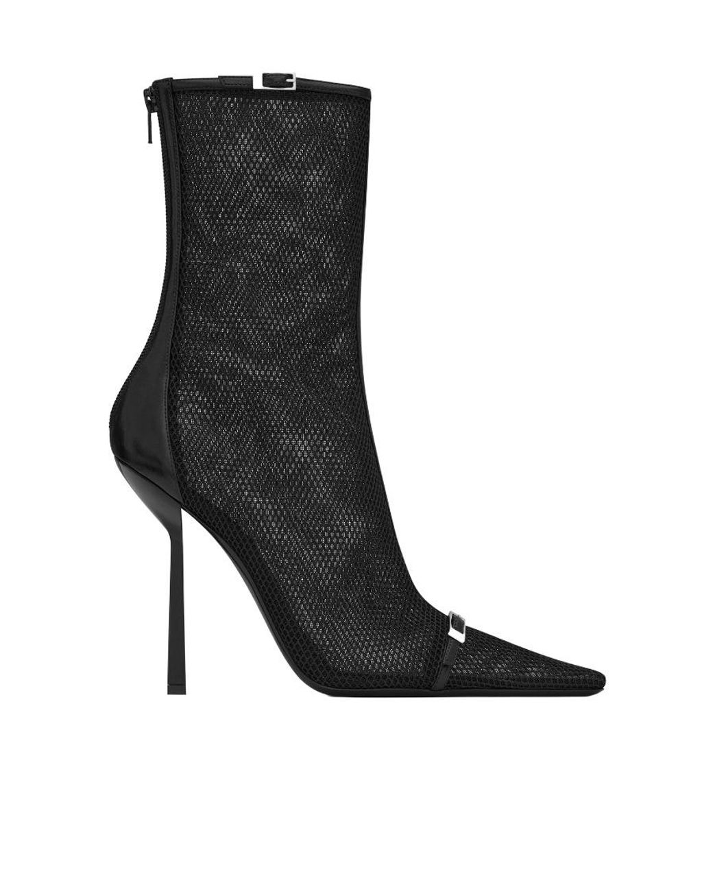 Saint Laurent Black Oxalis Pointed Toe Boots