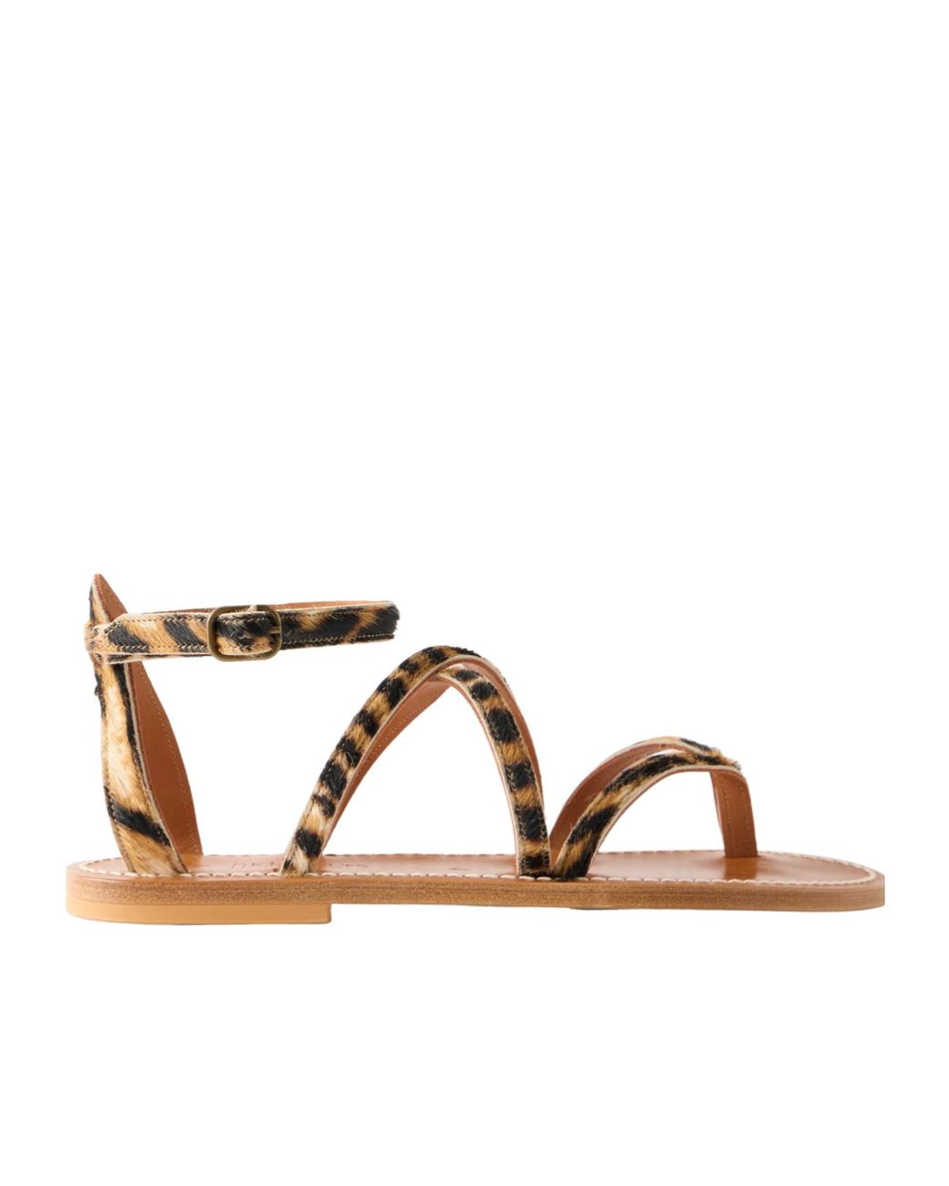 K. Jacques Brown Leopardprint Sandals