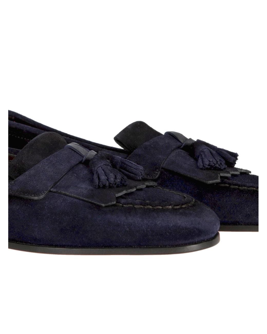 Santoni Blue Andrea Penny Loafers for men