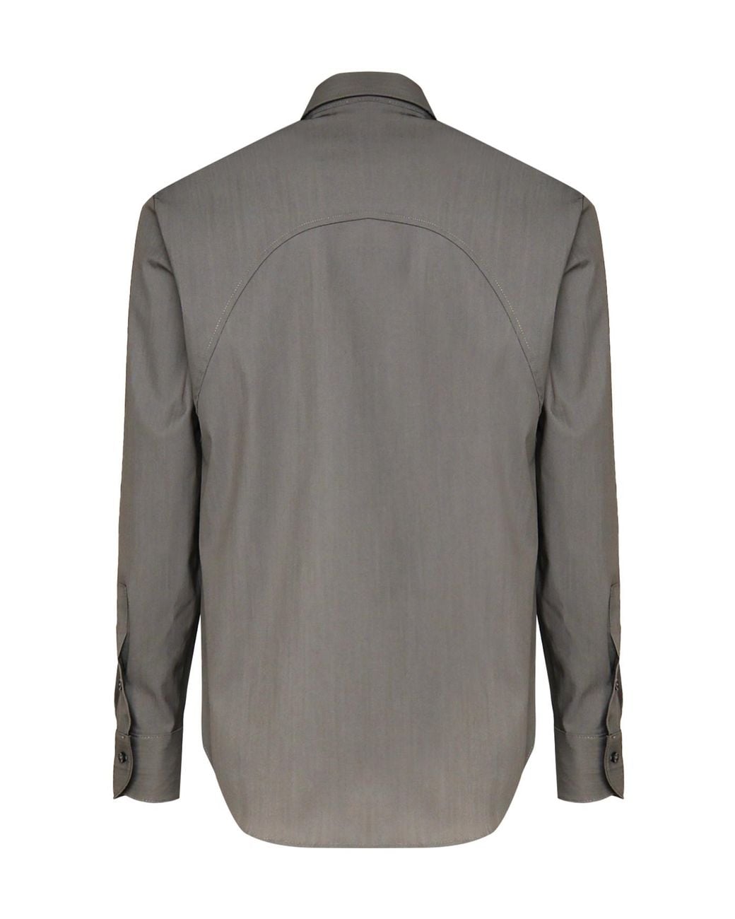 Giuliano Galiano Gray Flap Pocket Long-Sleeved Shirt for men