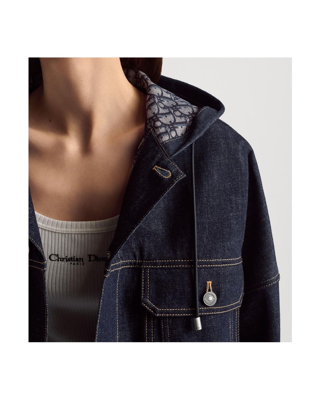 Dior Blue Oversized Hooded Jacket
