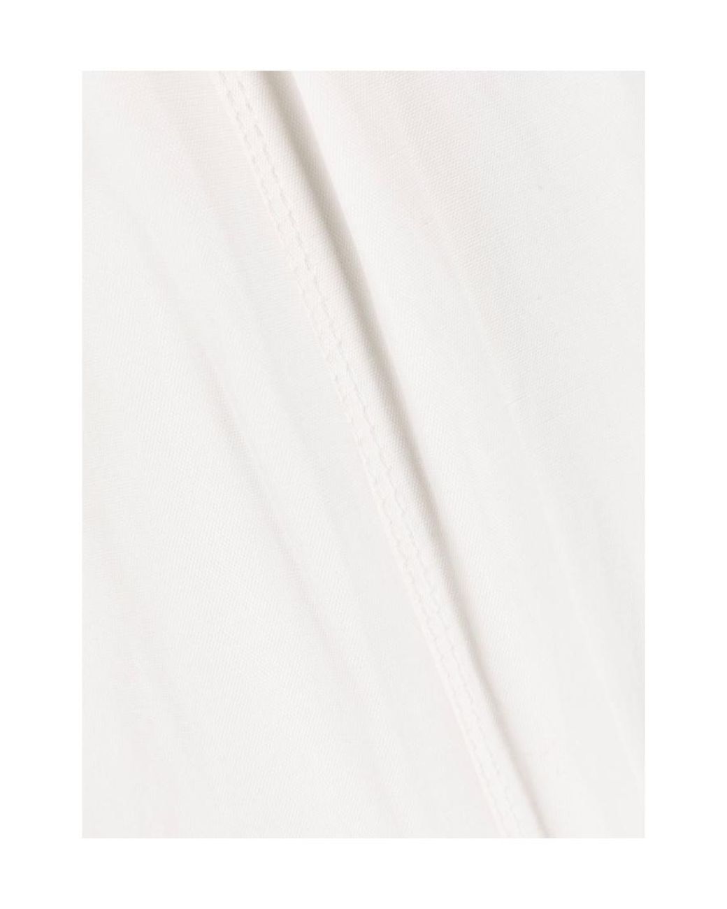 Stella McCartney White Flap Pockets Straight-Leg Trousers