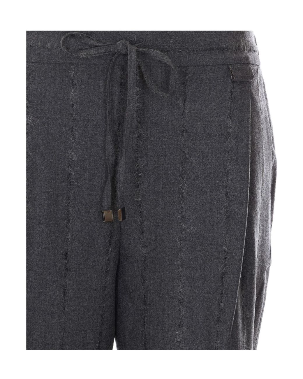 Fabiana Filippi Gray Drawstring Tapered Pants