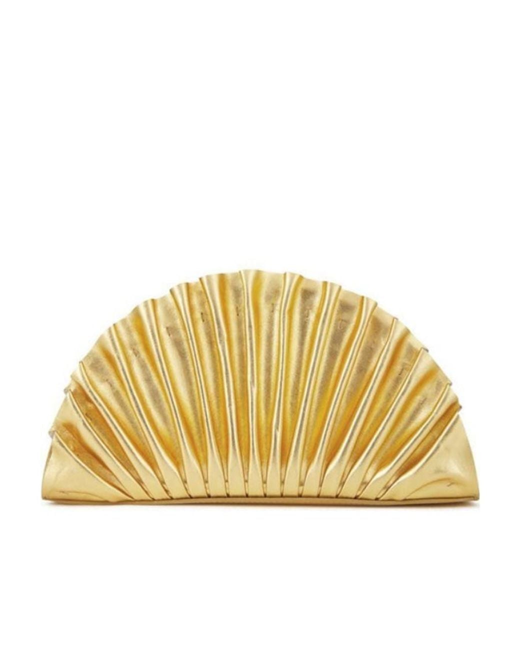 Cult Gaia Metallic Fan-Shaped Clutch