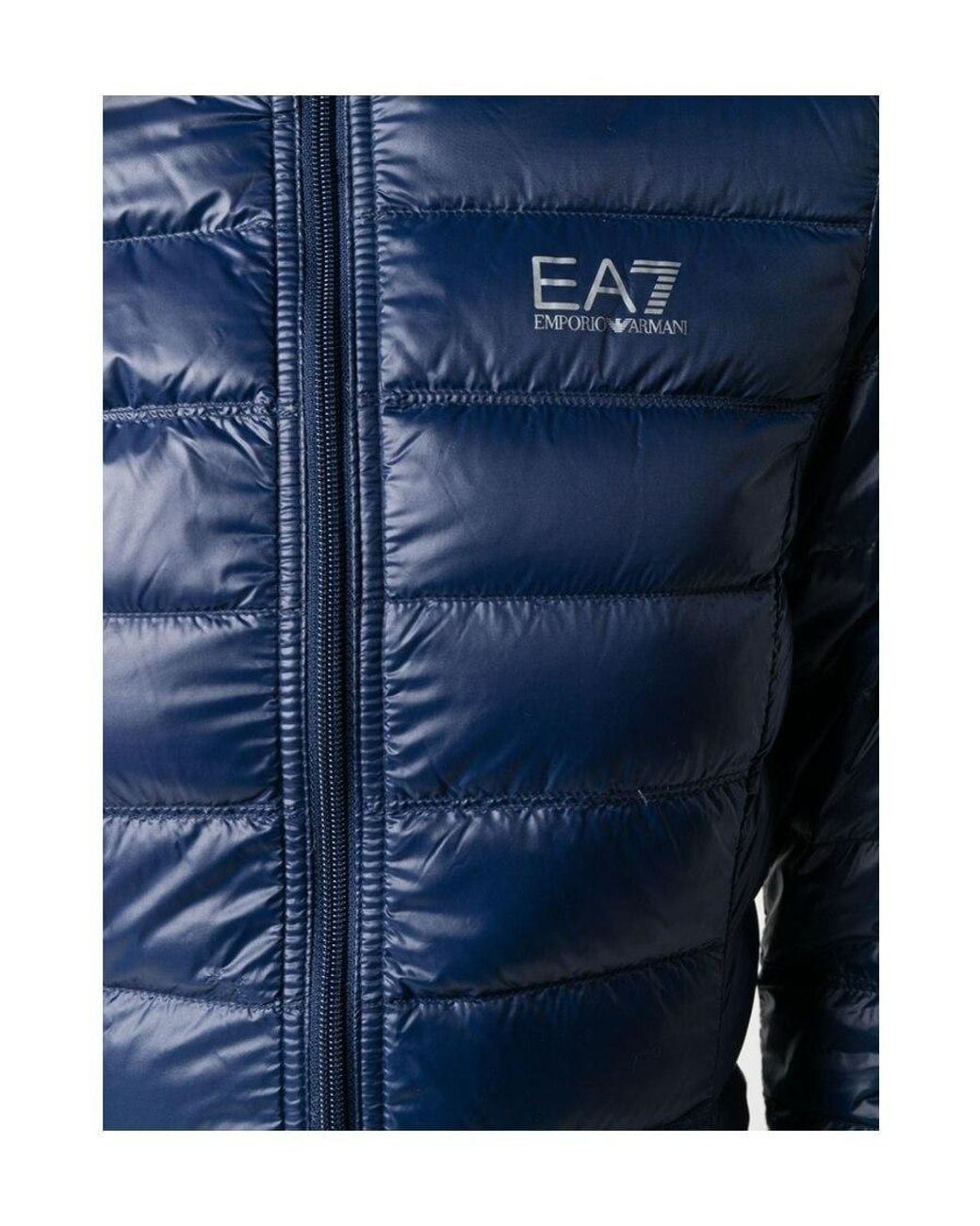 EA7 Blue Logo Down Jacket
