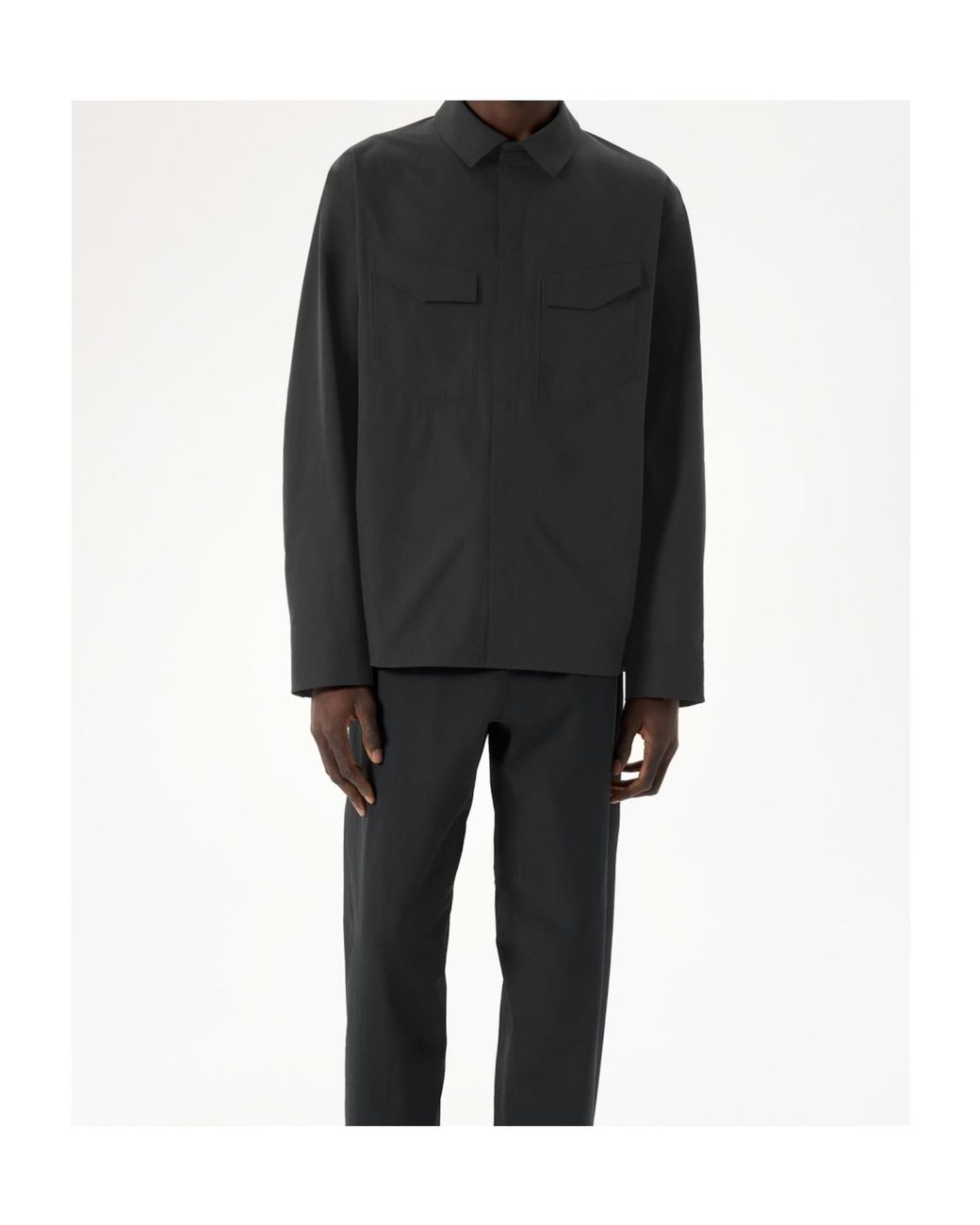 Veilance Black Arc'Teryx Utility Pocket Shirt for men