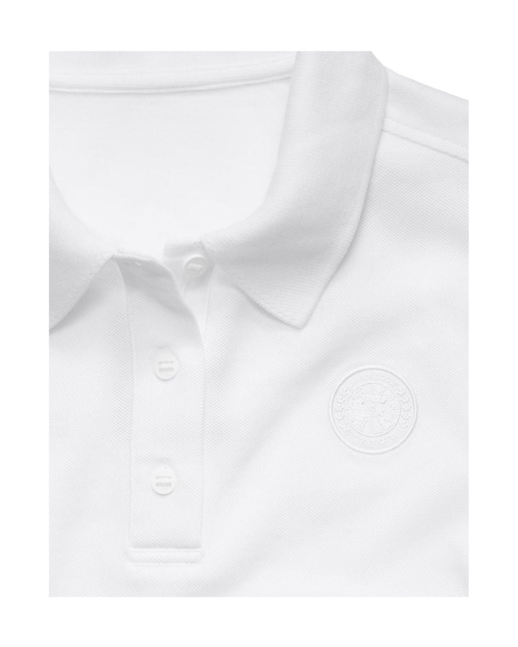 Canada Goose White Button Polo Shirt