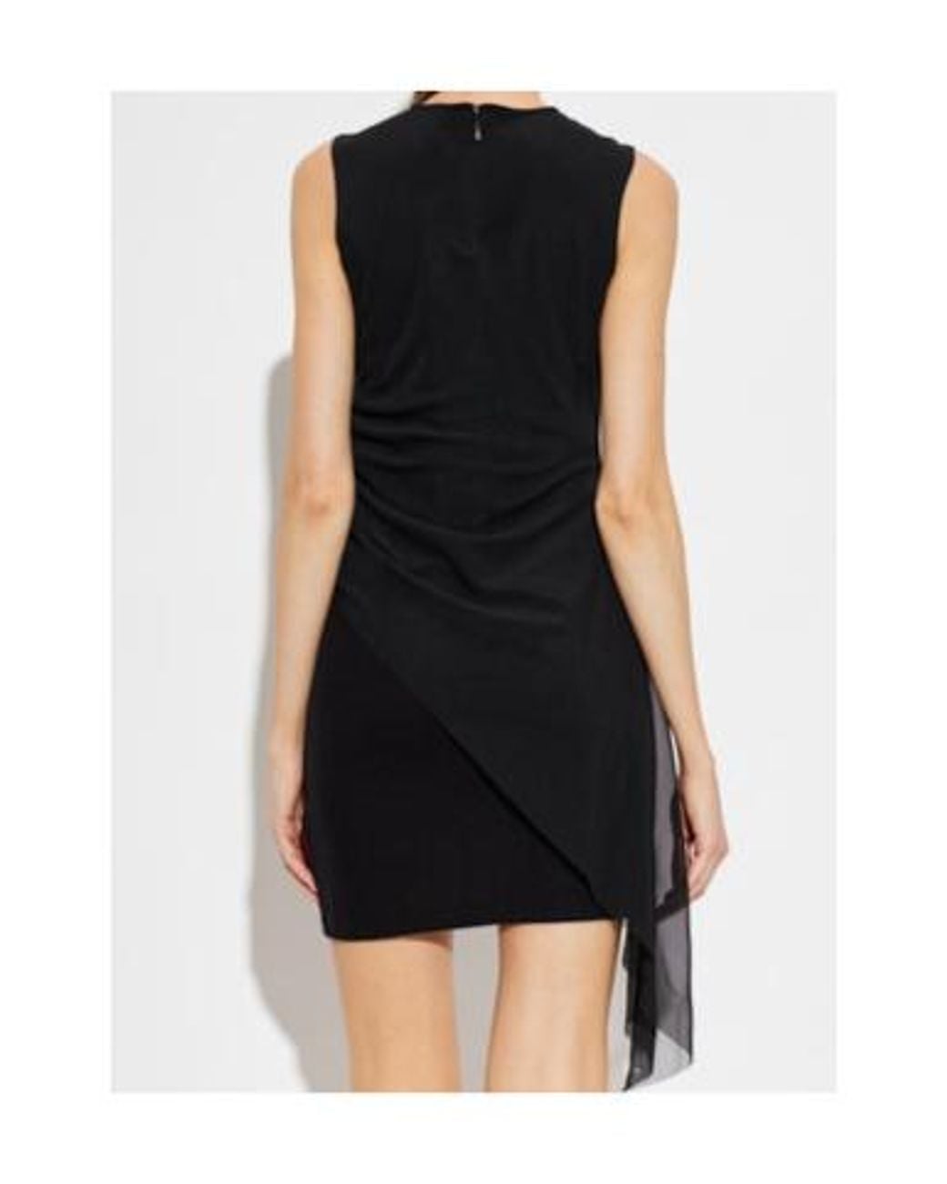 AllSaints Black Ruched Mini Dress