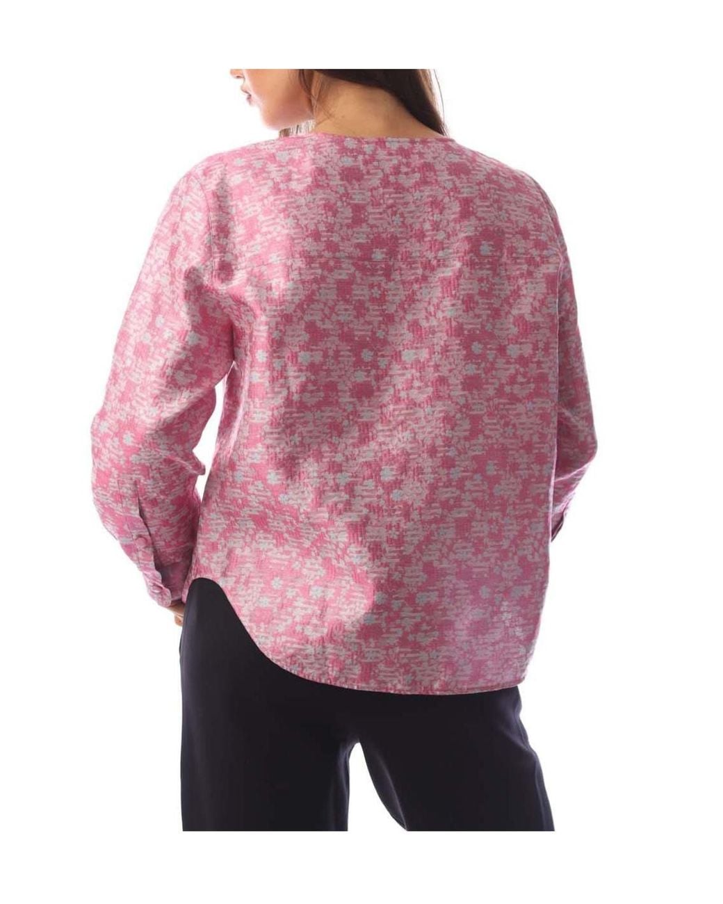 Emporio Armani Red Floralprint Longsleeve Shirt