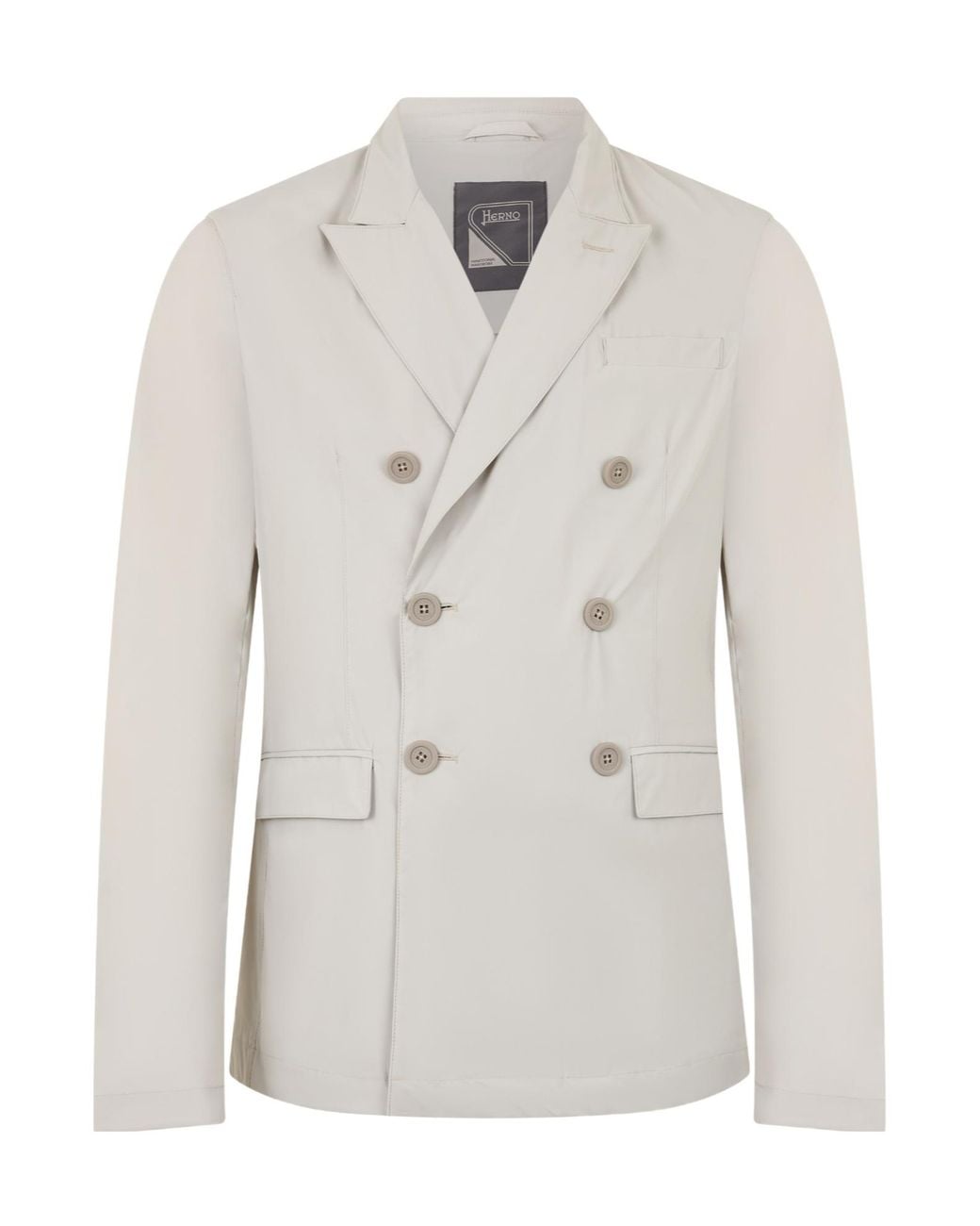 Herno White Double-Breasted Technical Blazer for men
