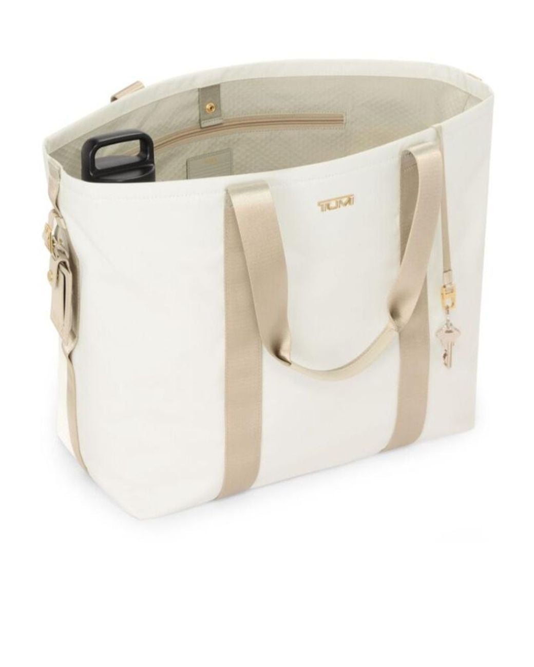 Tumi White Logo-Plaque Luggage-Tag Tote Bag for men