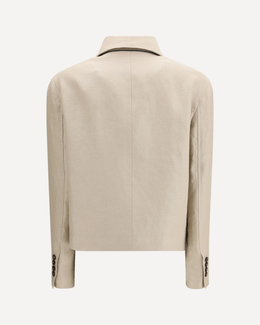 Brunello Cucinelli Natural Buttoned Shirt Blazer
