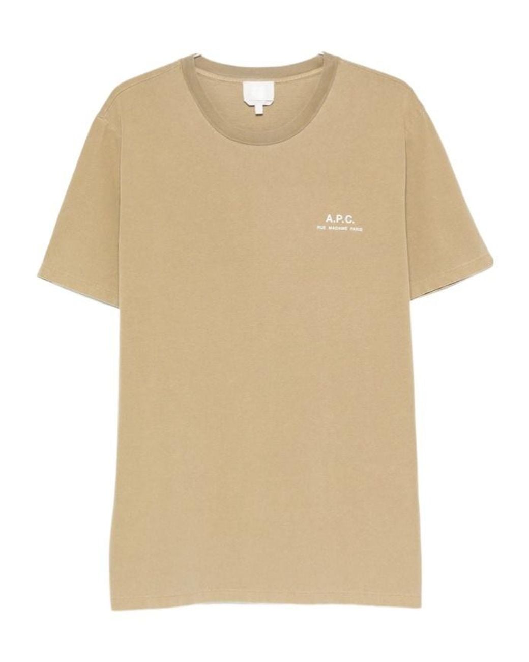 A.P.C. Natural Rue Madame Logo-Print T-Shirt for men