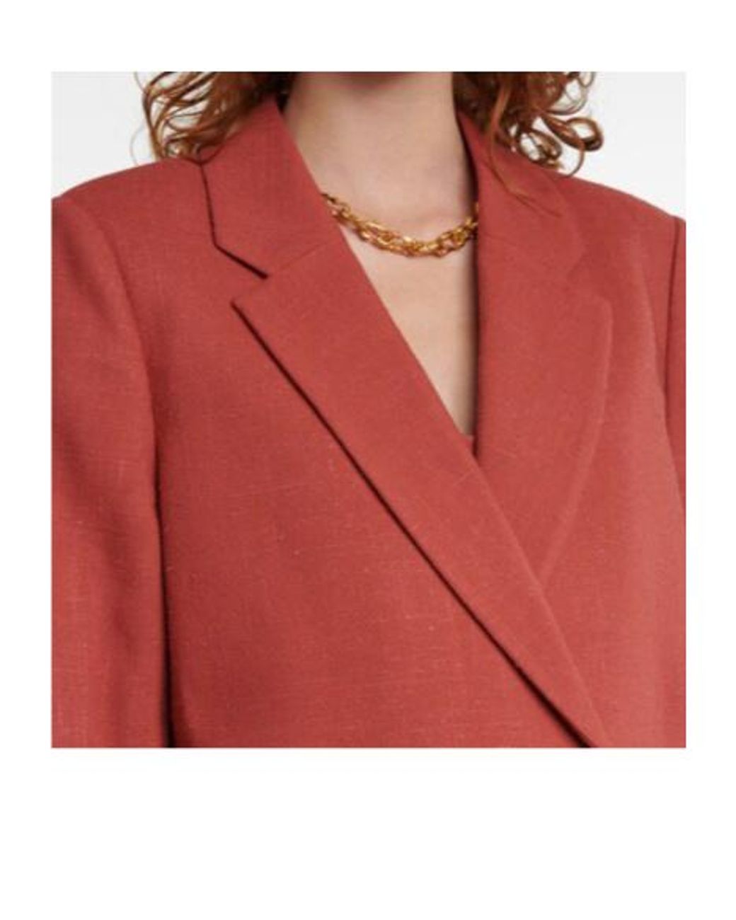 Altuzarra Red Proteus Linen-Effect Blazer