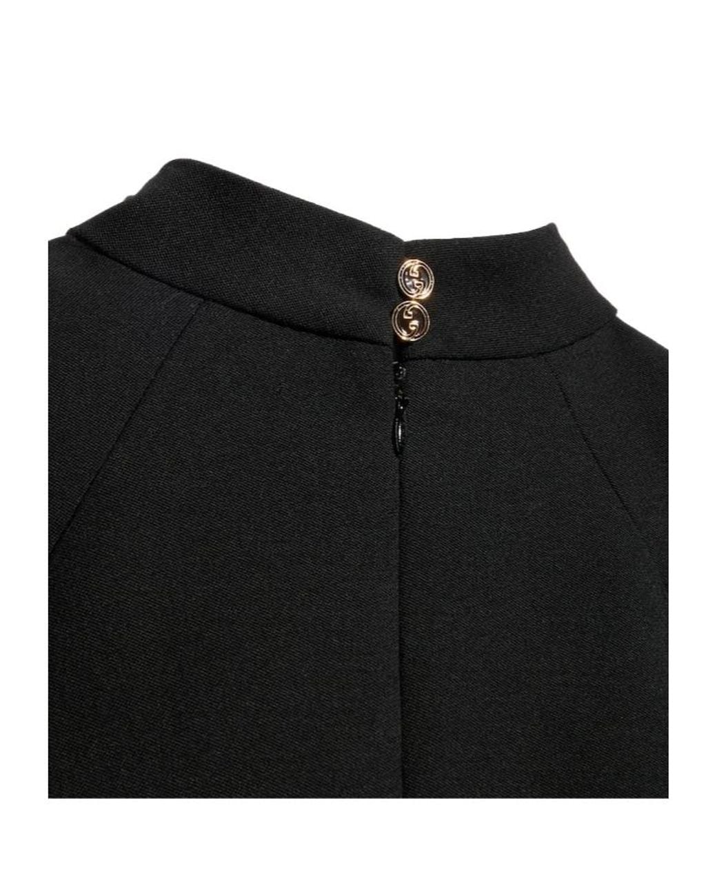Gucci Black Fine Silk Faille Dress