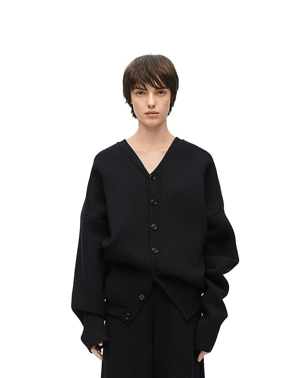 Loewe Black Draped Cardigan