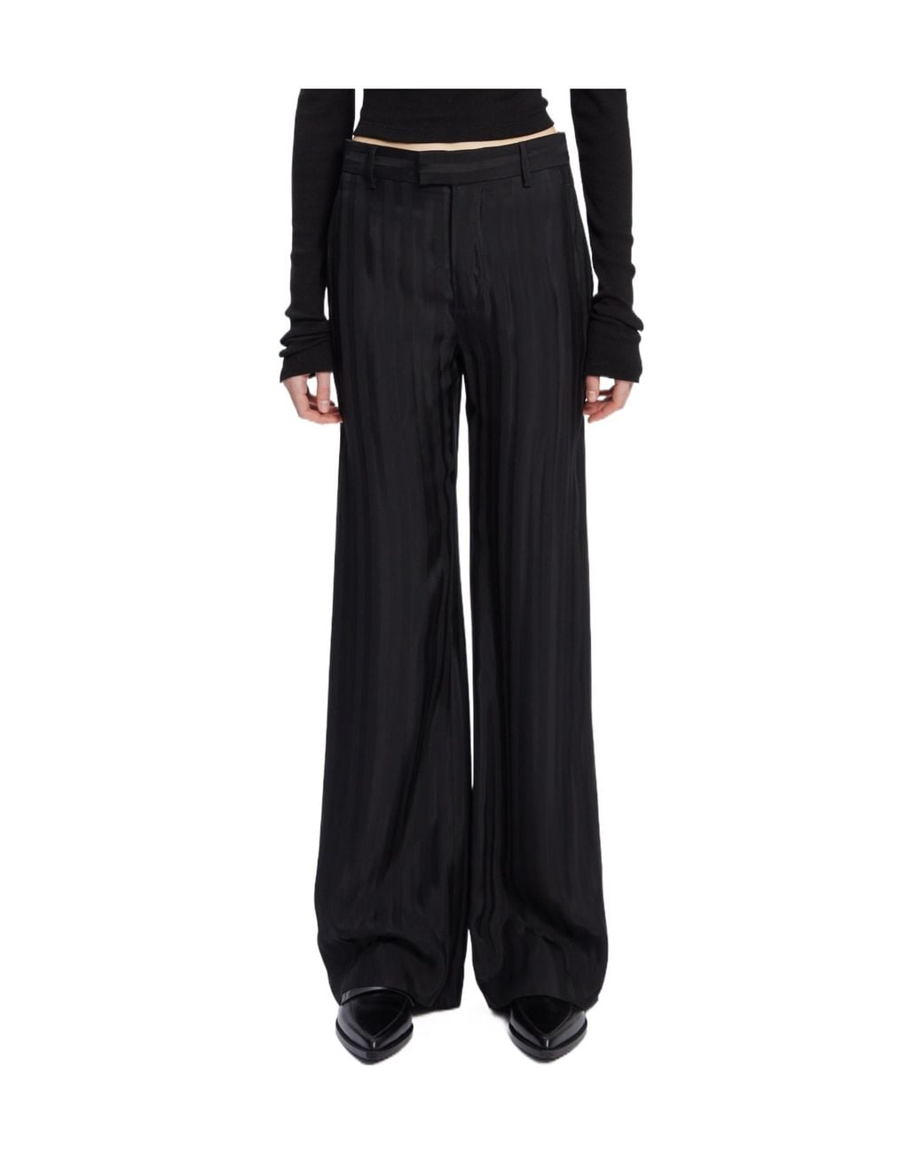 Ann Demeulemeester Black Maaike Flared Leg Comfort Trousers
