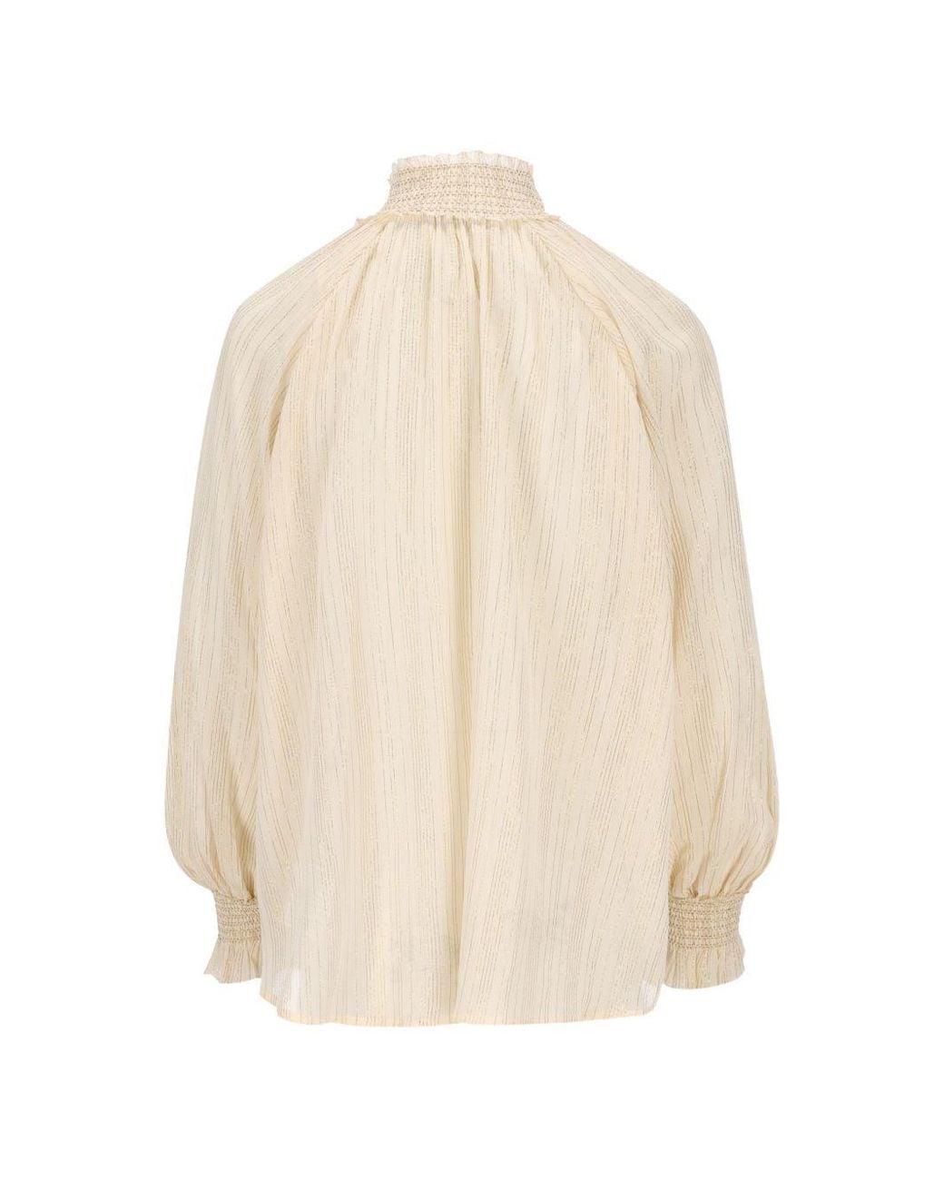 Zimmermann Natural Aster Elasticated Cuff Blouse