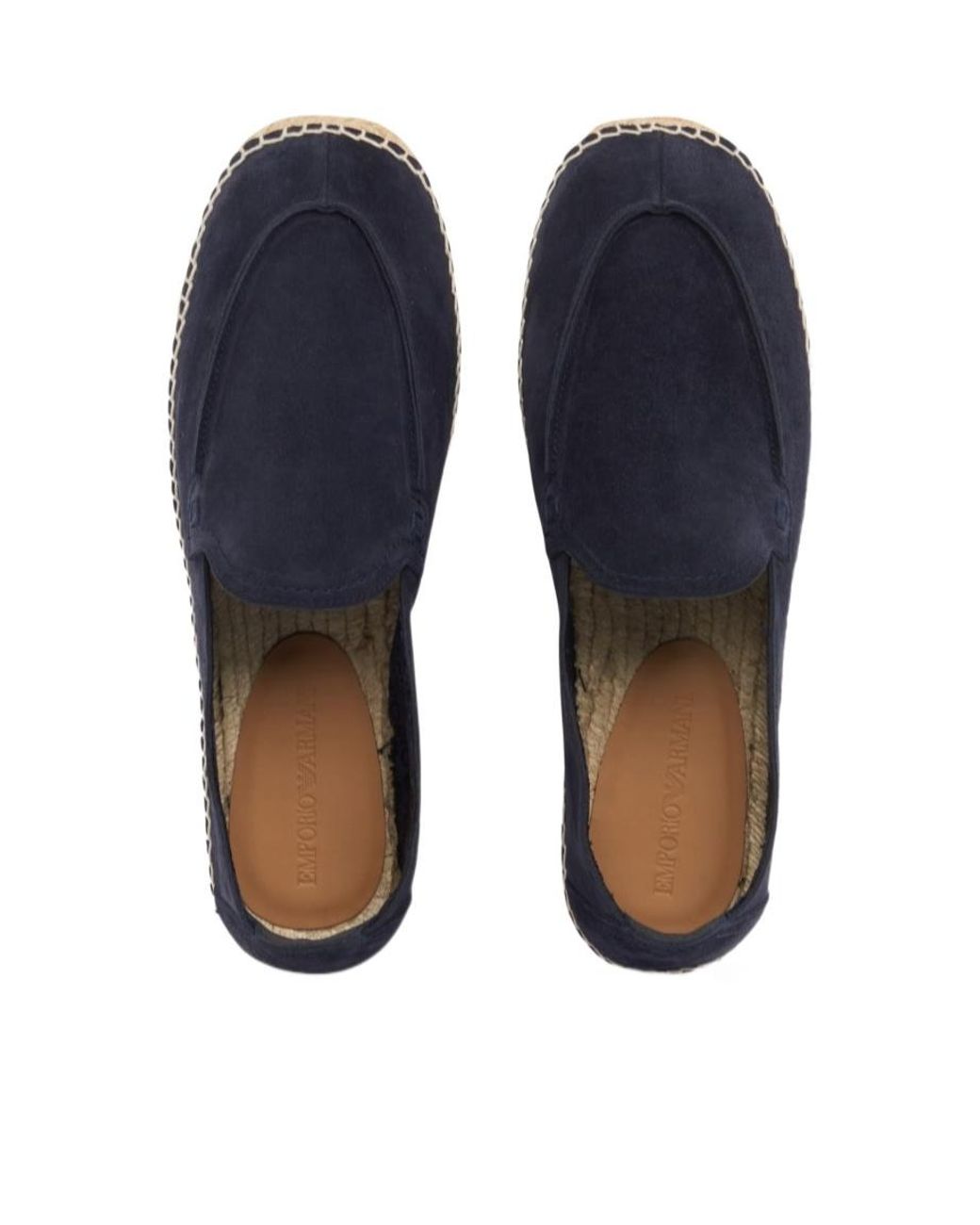 Emporio Armani Blue Stitch-Trim Espadrilles for men