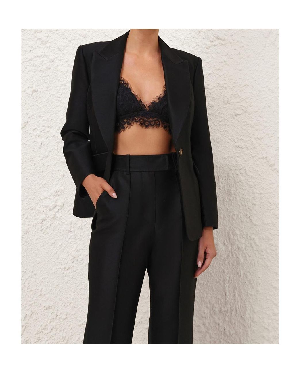 Zimmermann Black Teddy Bralette