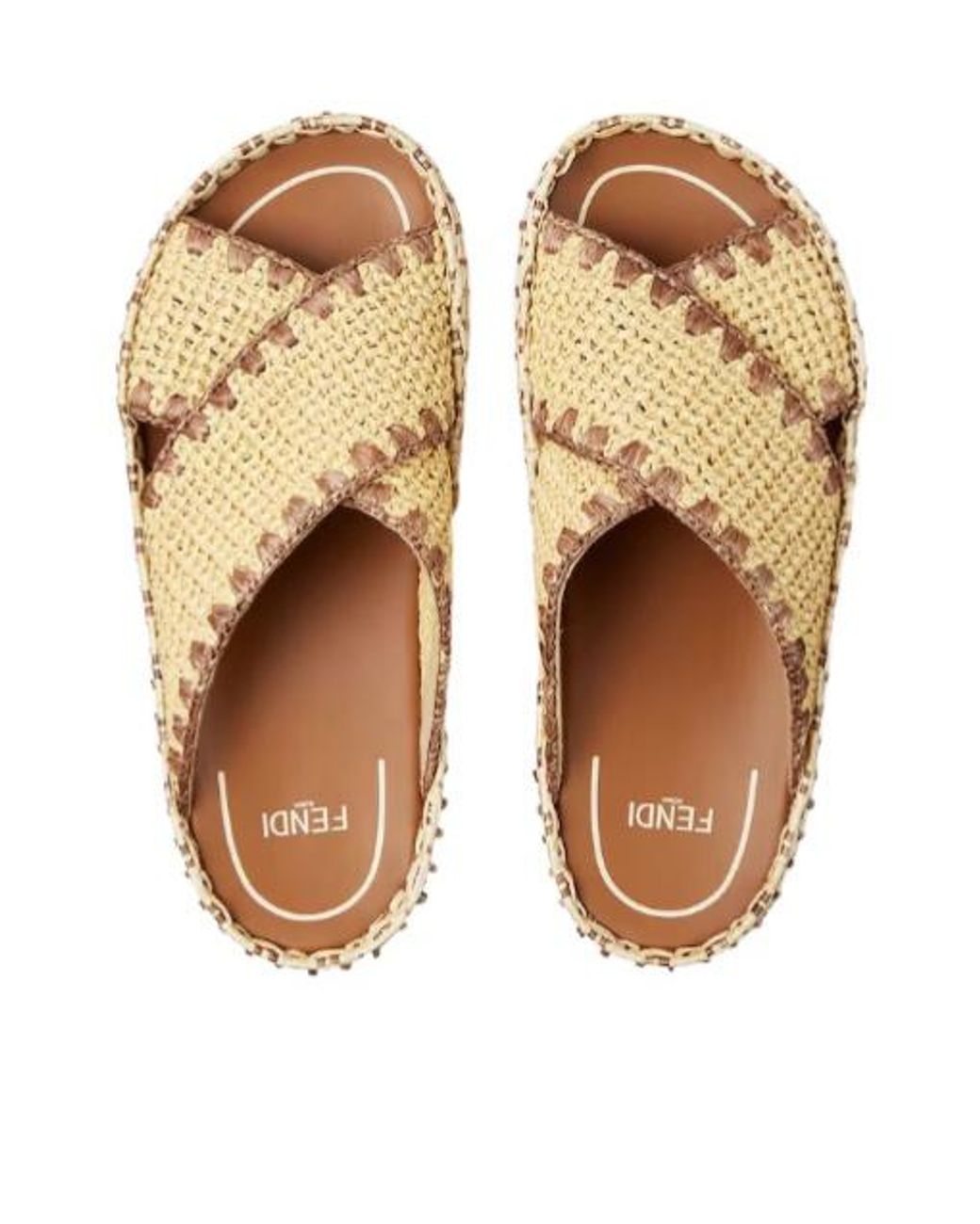 Fendi Multicolor Cross-Strap Sandals for men